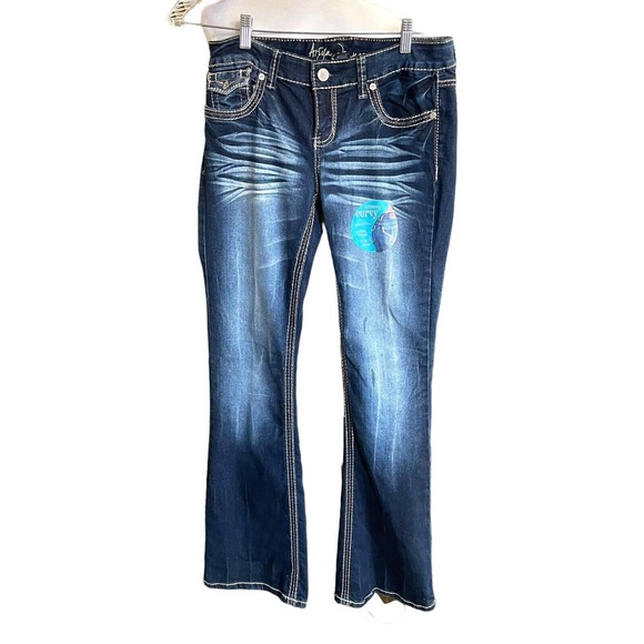 Ariya Jeans Denim - Ariya Jeans Blue Denim Women Size 11/12 Curvy Dark Wash Brand New With Tags